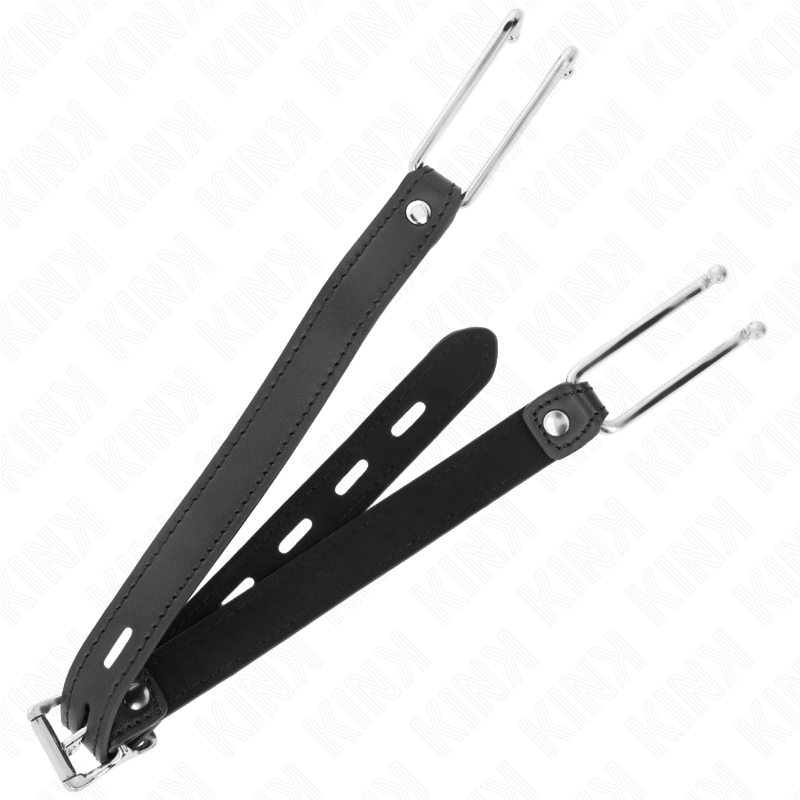 Bâillon BDSM Bâton à Crochet Métal Sangle Cuir Réglable - Kink