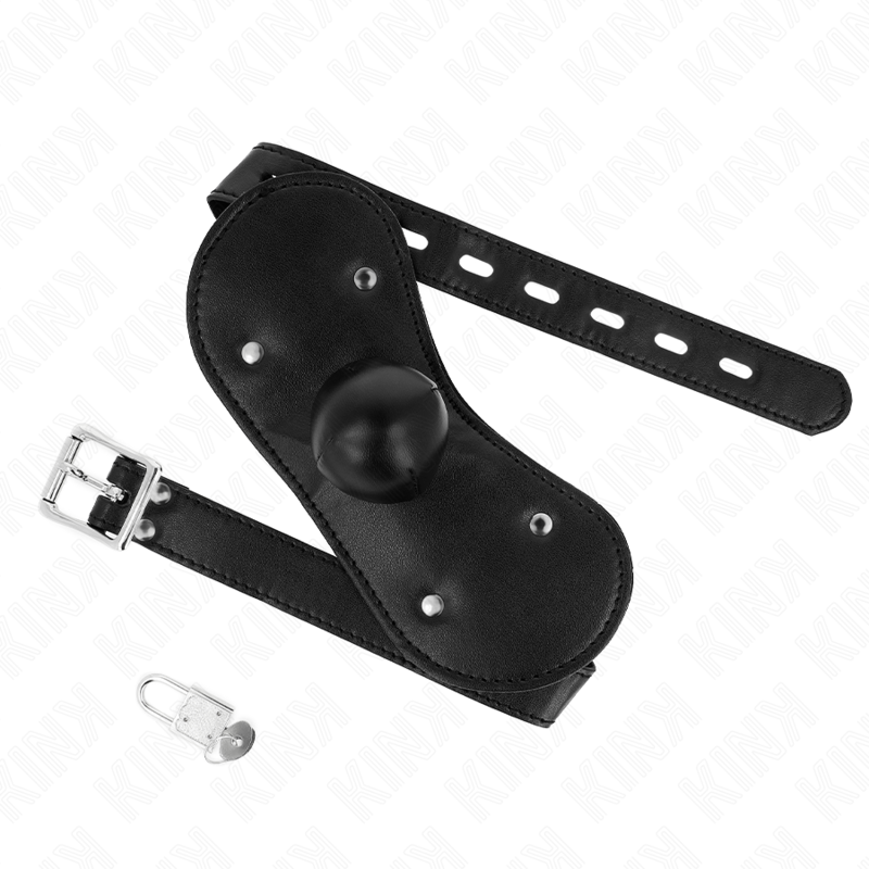 Bâillon Boule BDSM Réglable Serrure 42-60 cm Silicone - Kink