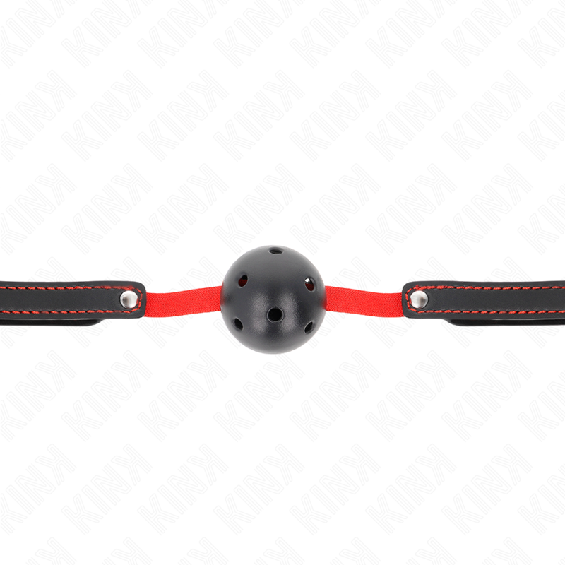 Bâillon Tunnel BDSM Embout Creux 4,5 cm Sangle Élastique - Kink