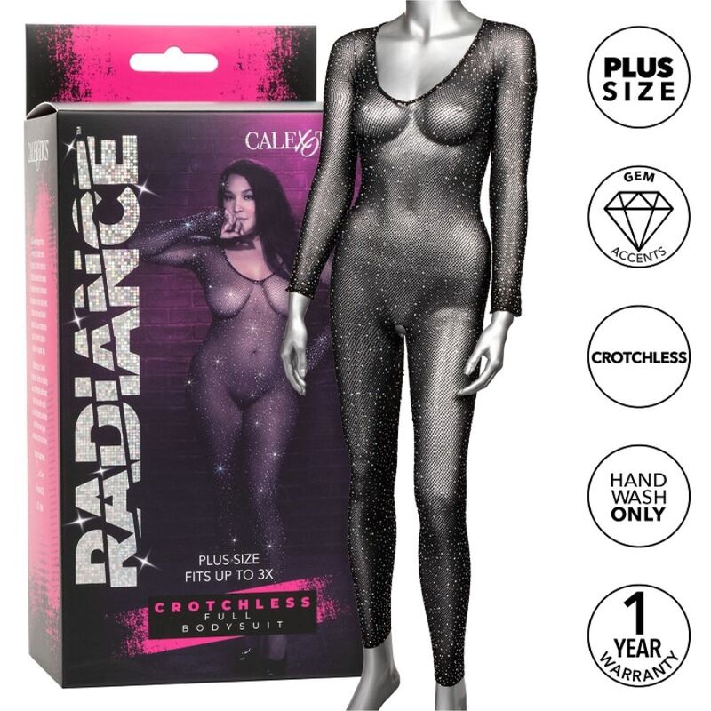 Body Sans Entrejambe Radiance Maille Strass Grande Taille - CalExotics