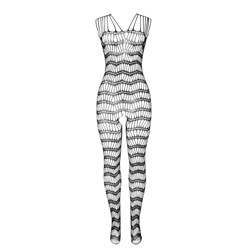 Bodystocking Résille Ouvert Bretelles Épaules Taille Unique - Subblime