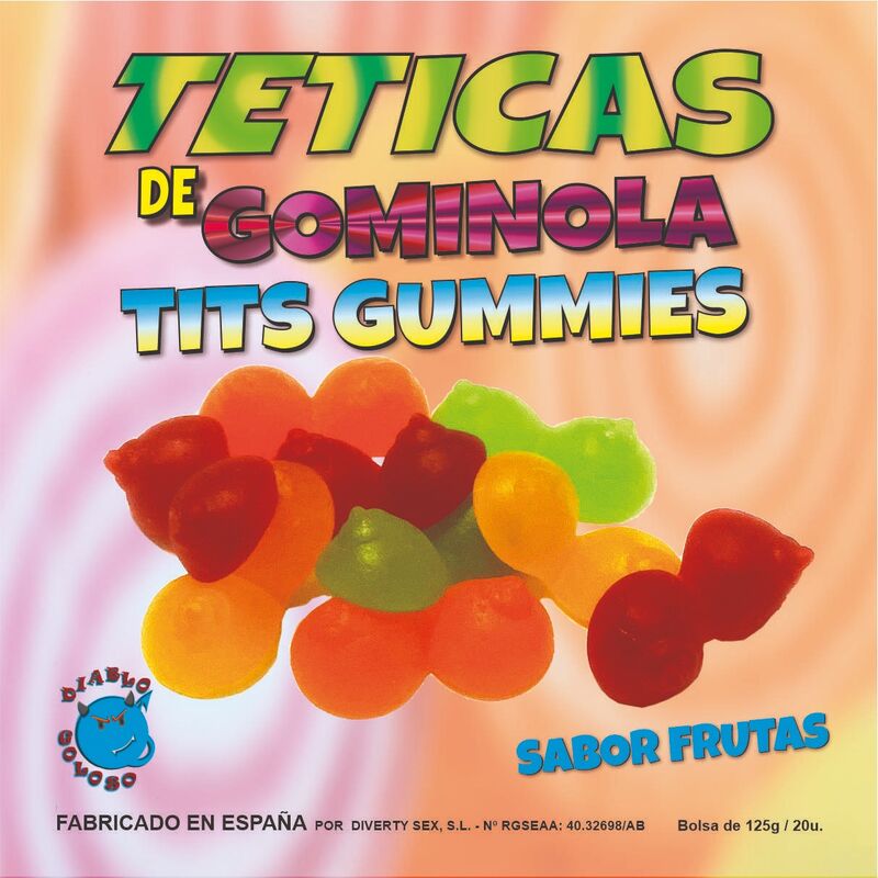 Bonbons Moelleux Forme Seins ou Pénis 4 Goûts - Diablo Goloso