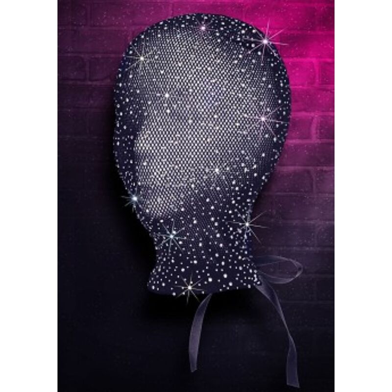 Cagoule BDSM Sensorielle Radiance Maille Strass Laçage Corset - CalExotics