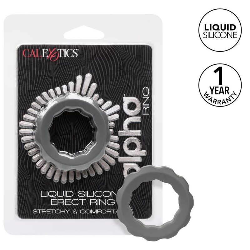 Cockring Alpha Silicone Extensible Design Perlé Étanche - CalExotics