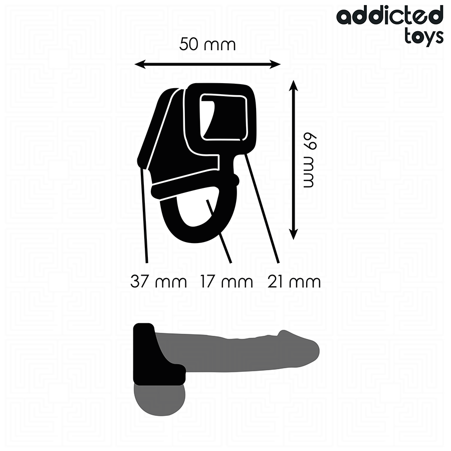Cockring Cage à Pénis Maintien Testiculaire Flexible - Addicted Toys