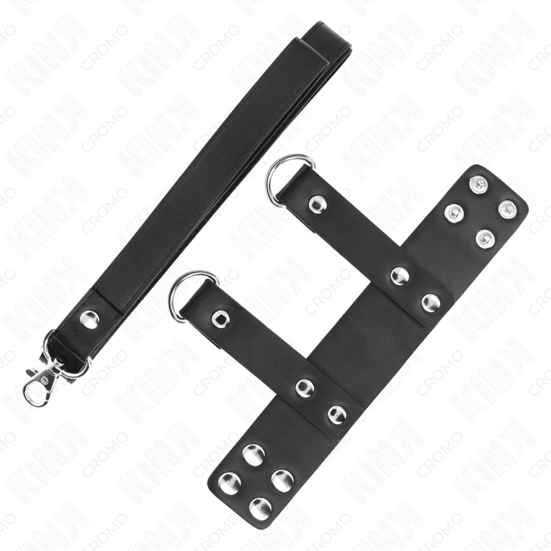 Cockring Cuir Réglable avec Sangle Ajustable Style BDSM - Kink