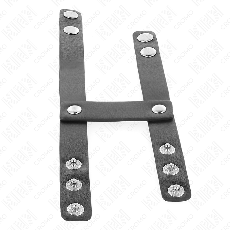 Cockring Double en Cuir Réglable Confort Ajustable - Kink