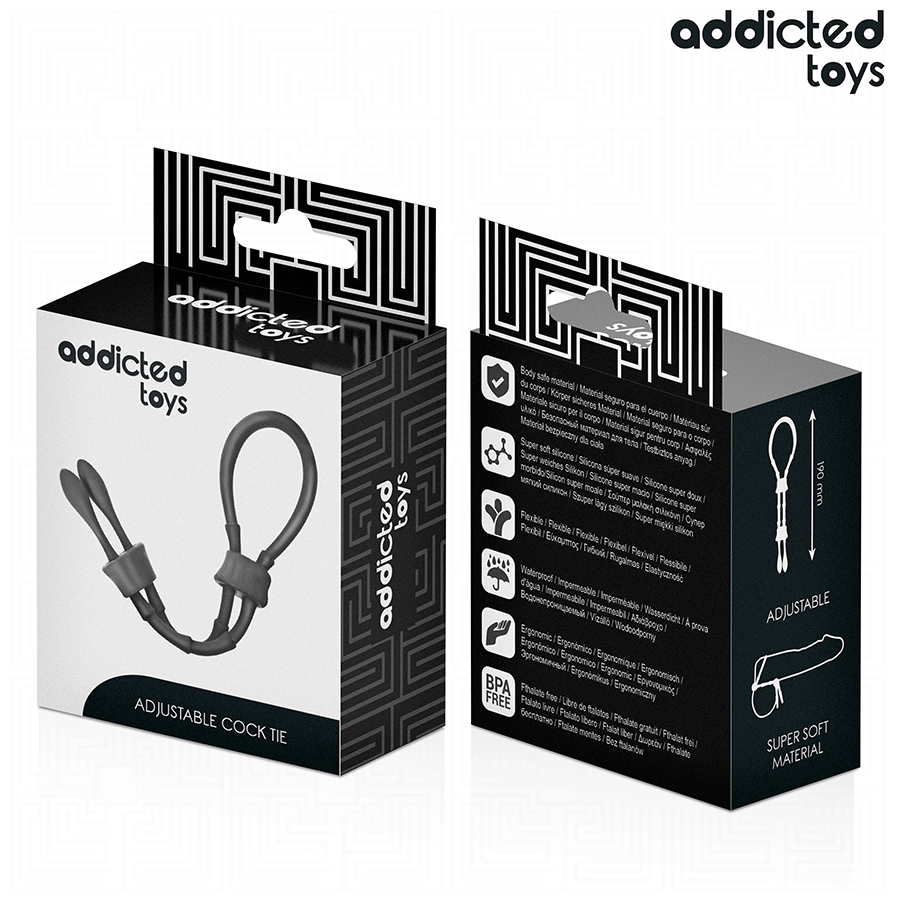 Cockring Lasso Réglable Silicone Ajustement Personnalisé - Addicted Toys