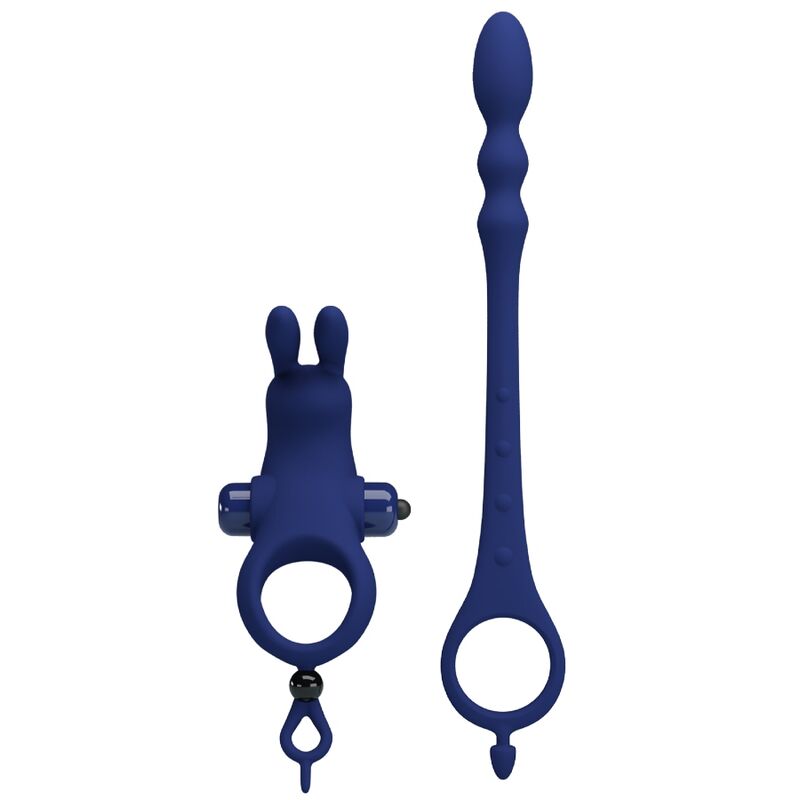 Cockring Vibrant Ayad avec Plug Anal Silicone 10 Modes - Pretty Love