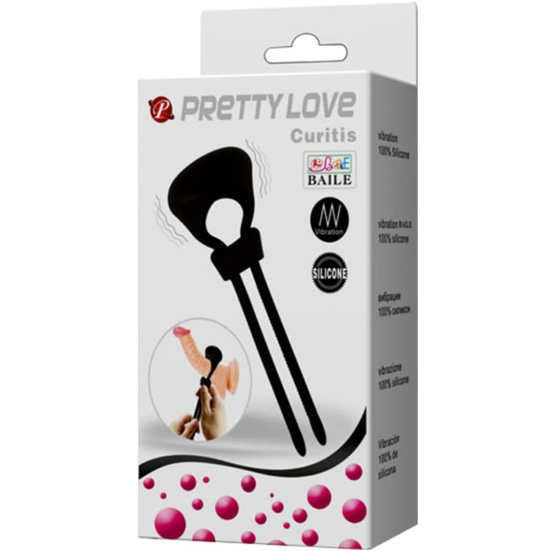 Cockring Vibrant Curitis Anneau Ajustable Silicone Stimulateur Couple - Pretty Love