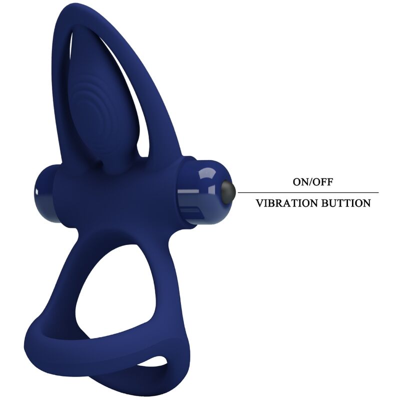 Cockring Vibrant Double Anneau Stimulateur Clitoridien 10 Modes - Pretty Love