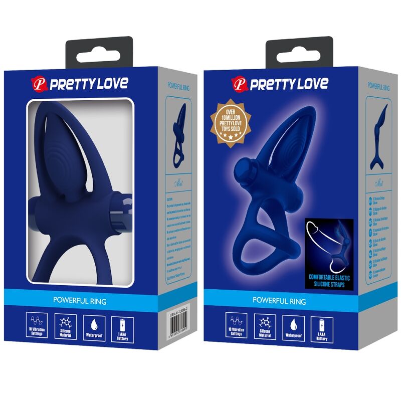 Cockring Vibrant Double Anneau Stimulateur Clitoridien 10 Modes - Pretty Love