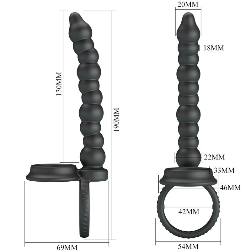 Cockring Vibrant Double Stimulation Dillion 12 Modes USB - Pretty Love