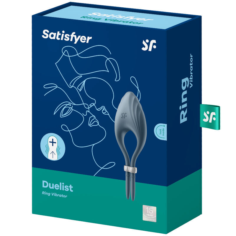 Cockring Vibrant Duelist Double Moteur Rechargeable Étanche - Satisfyer