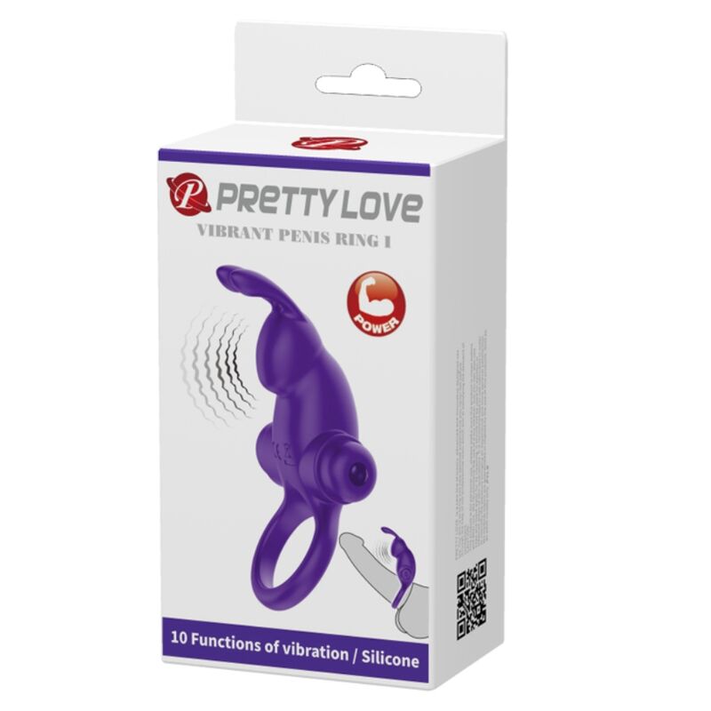 Cockring Vibrant Rabbit Stimulateur Clitoridien 10 Modes Silicone - Pretty Love