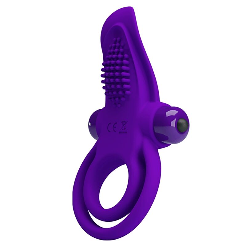 Cockring Vibrant Silicone 10 Modes Rechargeable Violet - Pretty Love