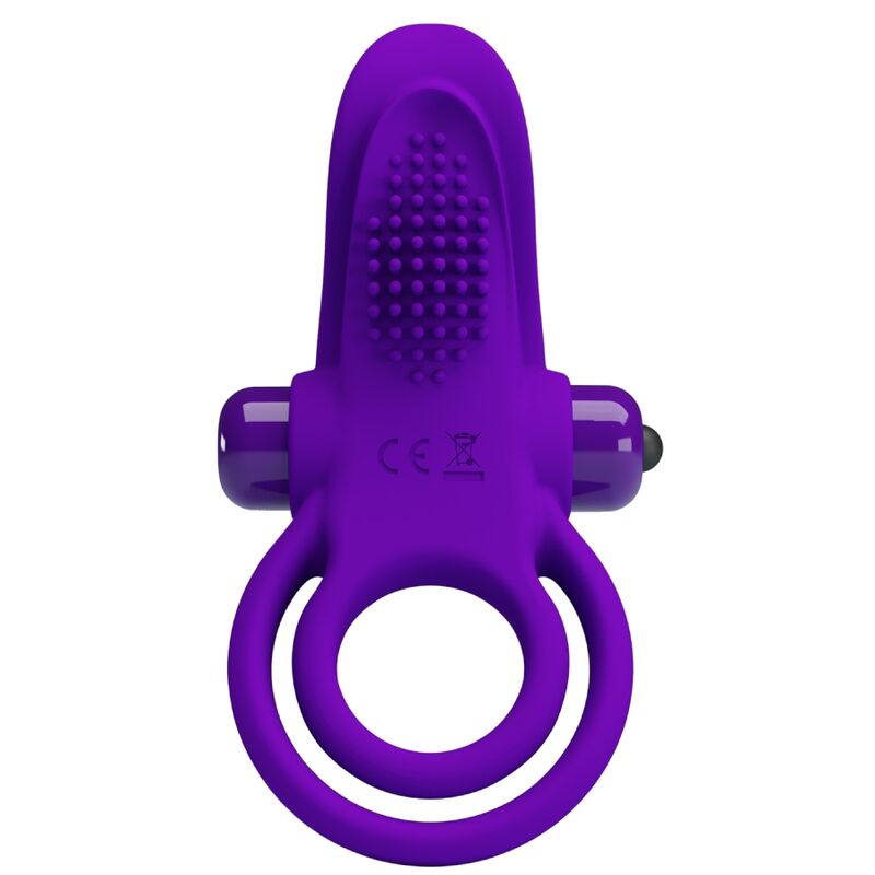 Cockring Vibrant Silicone 10 Modes Rechargeable Violet - Pretty Love