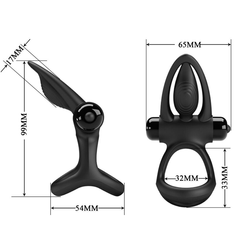 Cockring Vibrant Silicone 10 Vibrations Rechargeable - Pretty Love