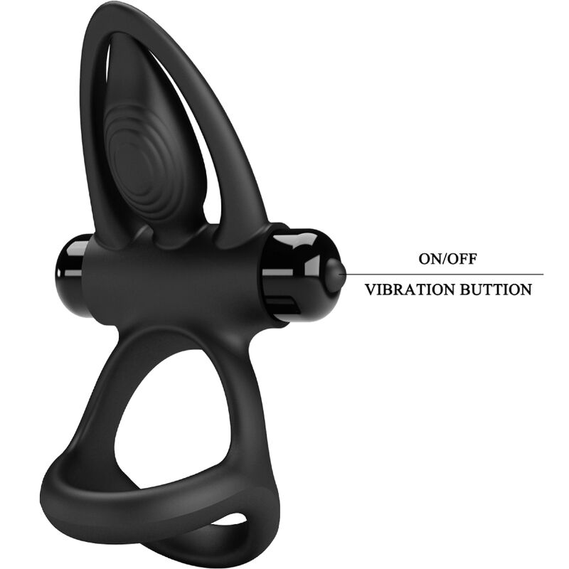 Cockring Vibrant Silicone 10 Vibrations Rechargeable - Pretty Love