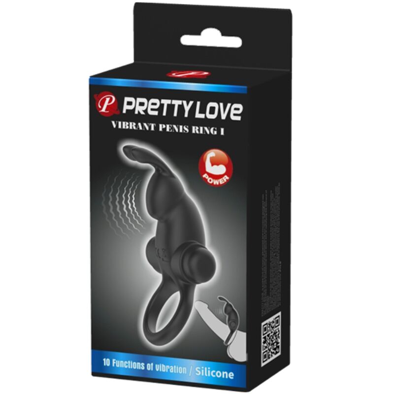 Cockring Vibrant Stimulateur Clitoris Rabbit 10 Vibrations - Pretty Love