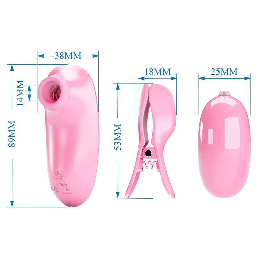 Coffret 3 en 1 Imonie Pinces à Tétons Stimulateur Tapotement Clitoris - Pretty Love
