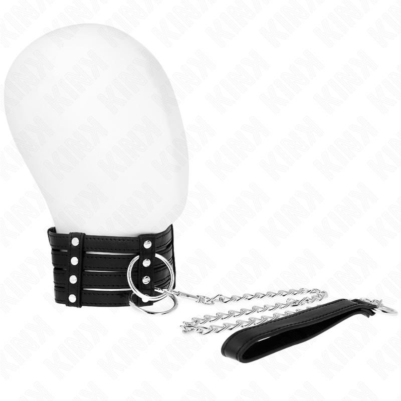 Collier BDSM avec Laisse Sub Style Ajustable 35-51 cm - Kink