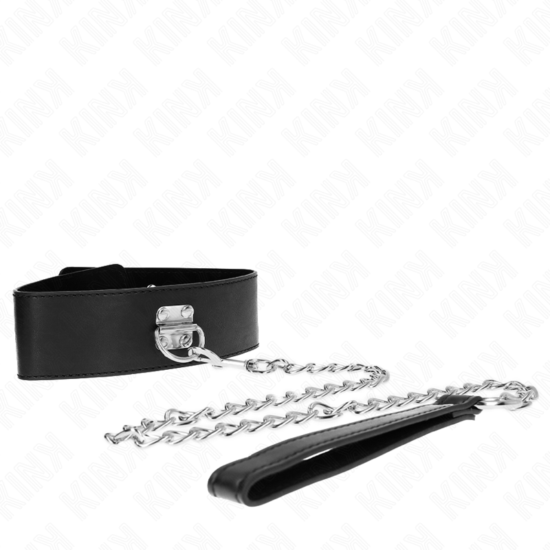Collier BDSM Basic avec Laisse 65 cm Réglable - Kink