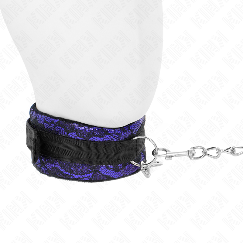 Collier BDSM Dentelle de Velours avec Laisse Nylon 105 cm - Kink