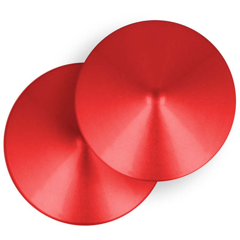 Couvre-Tétons Cercle Rouge Métallique Réutilisable Sans Nickel - Ohmama
