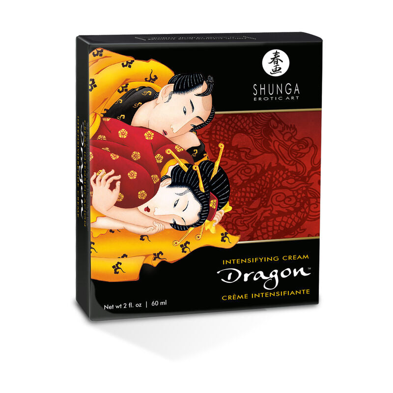 Crème Stimulante Érection Dragon Effet Feu-Glace Fraise Menthe 60 ml - Shunga