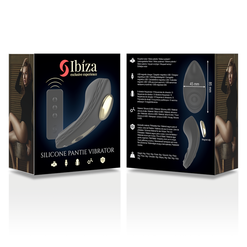 Culotte Vibrante Clitoridienne Télécommande Sans Fil Aimant IPX7 - Ibiza Technology