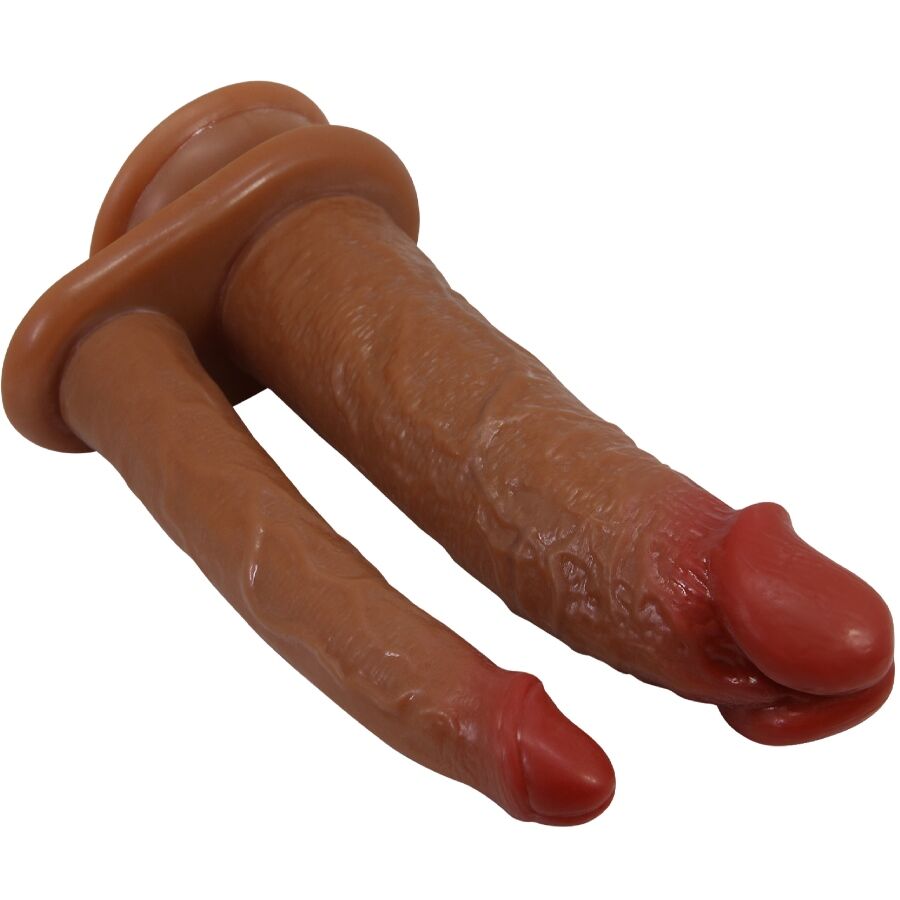 Double Gode Réaliste Vibrant Hulbert 7 Modes Rechargeable USB - Pretty Love