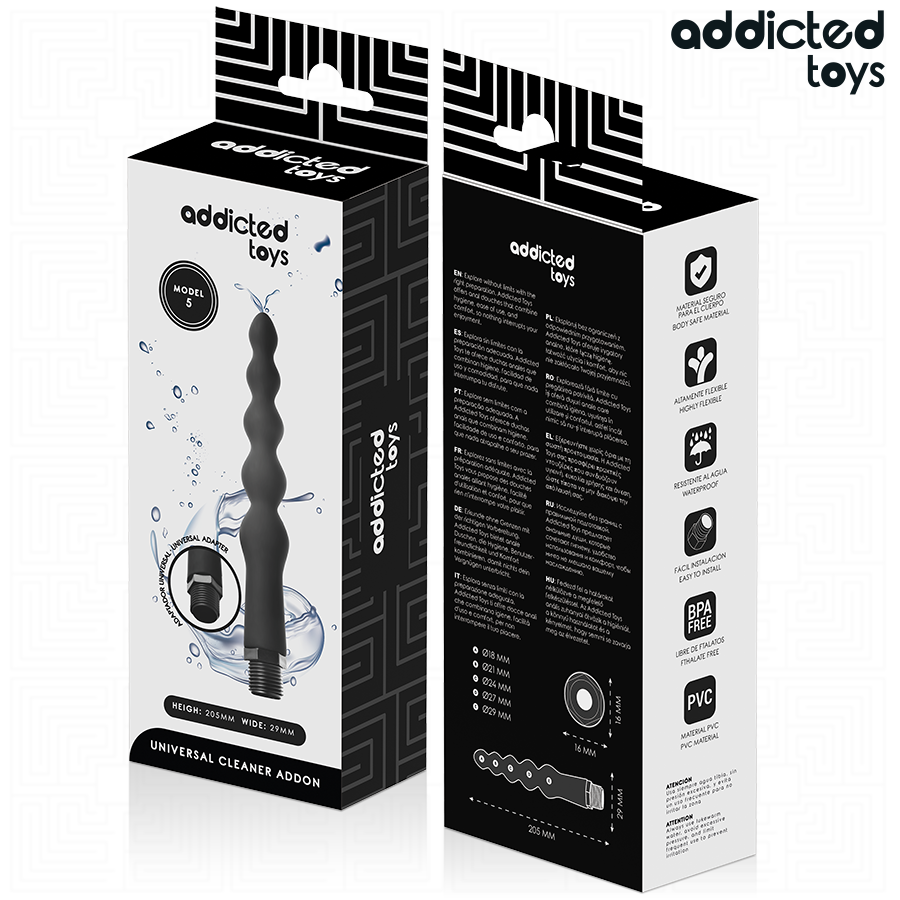 Douche Anale Adaptateur Universel Silicone Souple Modèle 5 - Addicted Toys