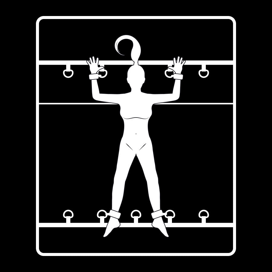 Ensemble Liens de Lit BDSM Doublure Néoprène Cuir Vegan - Fetish Submissive