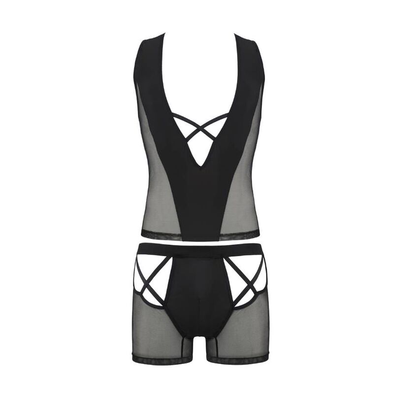 Ensemble Lingerie Homme Oscar Noir Coupe Ajustée - Passion Men
