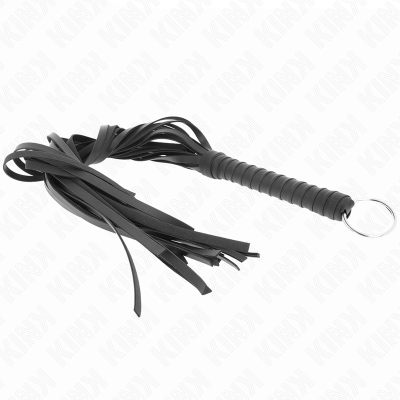 Fouet BDSM avec Anneau de Maintien 65 cm Cuir Synthétique - Kink