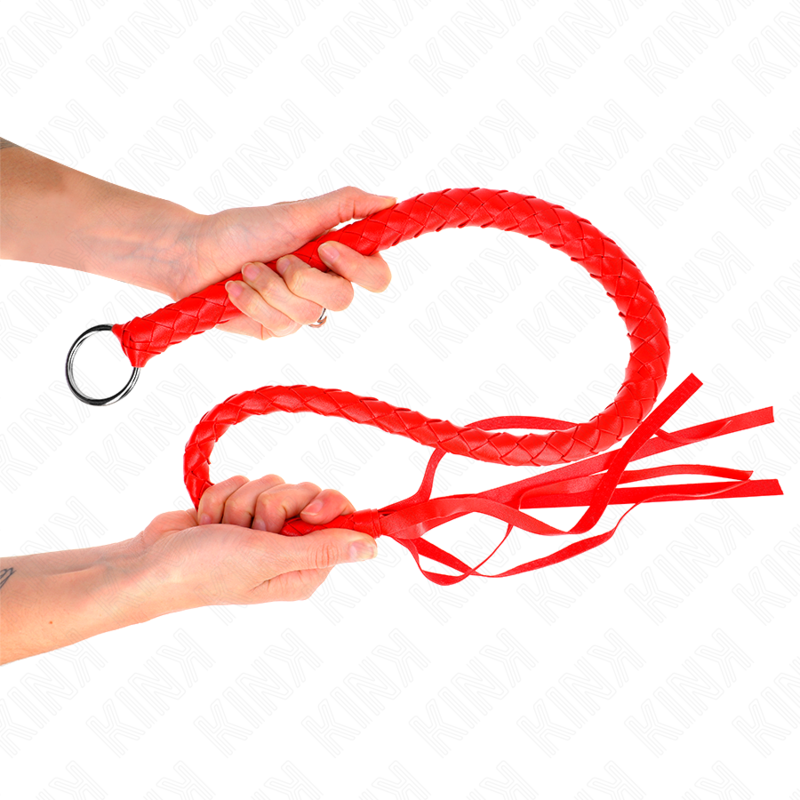 Fouet BDSM Serpent Anneau de Préhension 65 cm 2 Coloris - Kink Impact & Touch