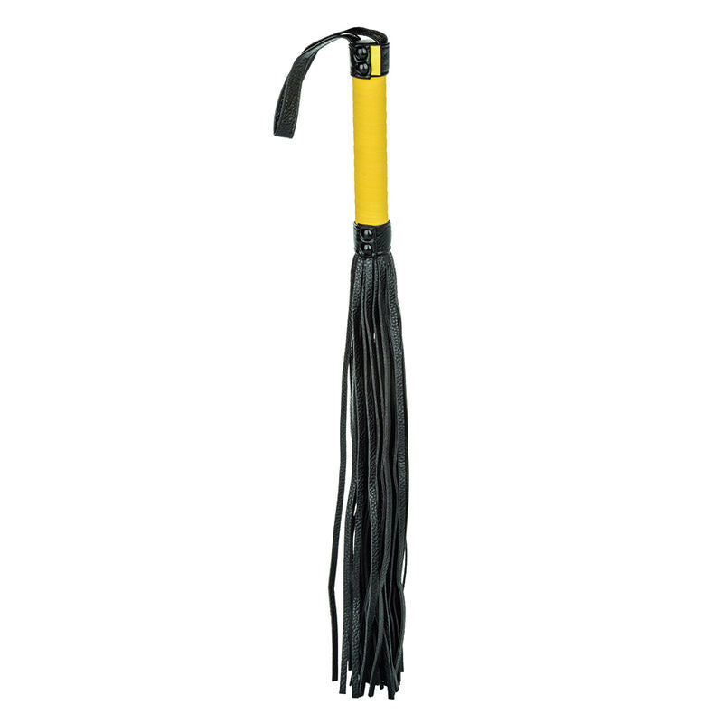 Fouet Flogger BDSM Boundless Cuir Végétalien Poignée Texturée - CalExotics