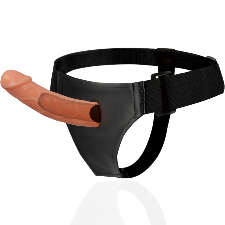 Gaine à Pénis Creuse Hueco Blake 15,5 cm avec Harnais Ajustable - Harness Attraction