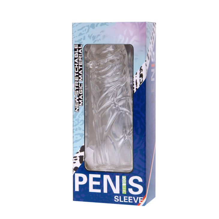 Gaine à Pénis Lilas Silicone Adaptable Réversible 13 cm - Baile
