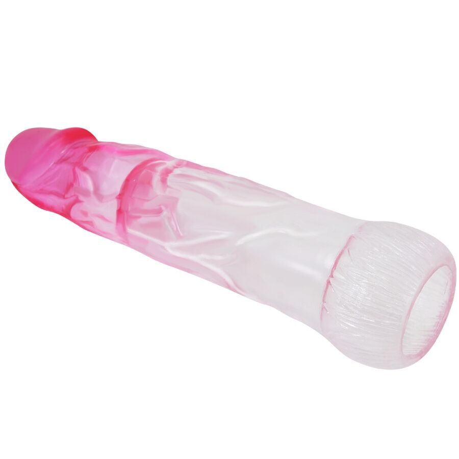 Gaine à Pénis Réaliste Neron Extensible +6 cm Tige Striée - Pretty Love