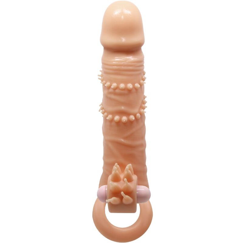 Gaine à Pénis Vibrante Connor TPR Stimulateur Clitoris Étanche - Pretty Love
