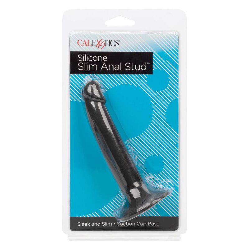 Gode Anal Fin Garon Slim Silicone Ventouse Flexible - CalExotics