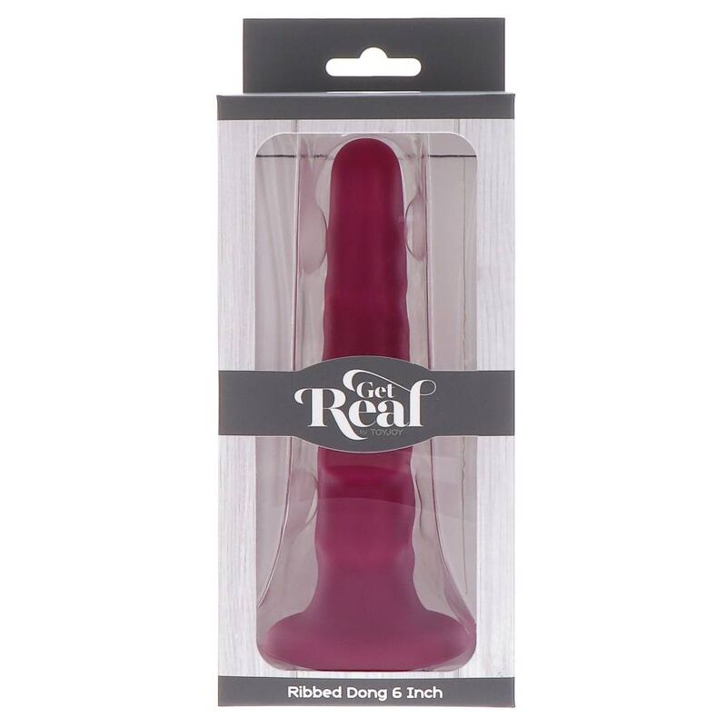 Gode Côtelé Ventouse Goodhead 12 cm Compatible Harnais - Get Real
