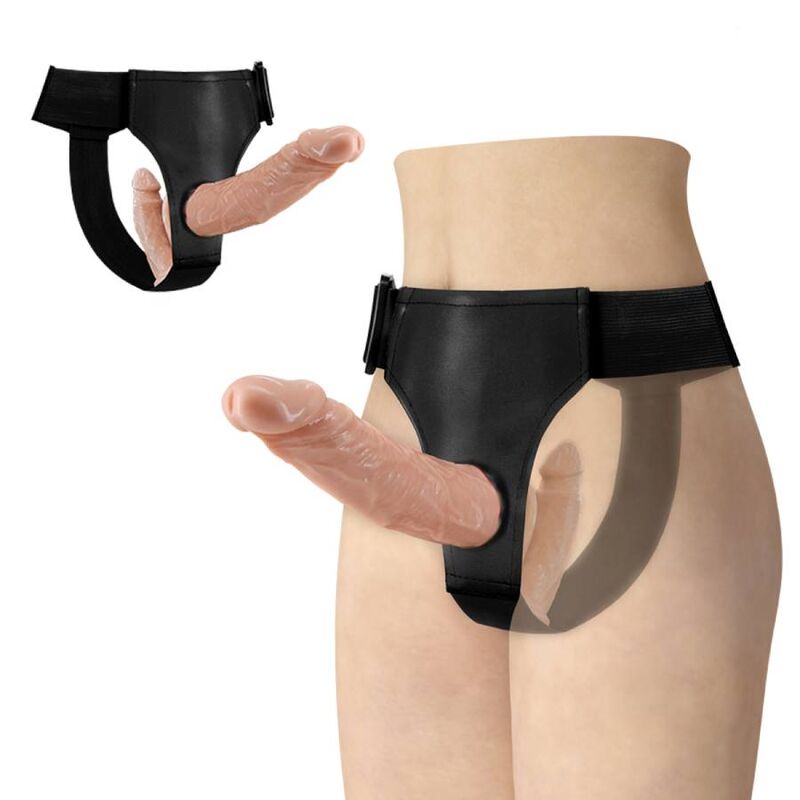 Gode Ceinture Double Pénétration Harnais Réglable Texturé - Baile