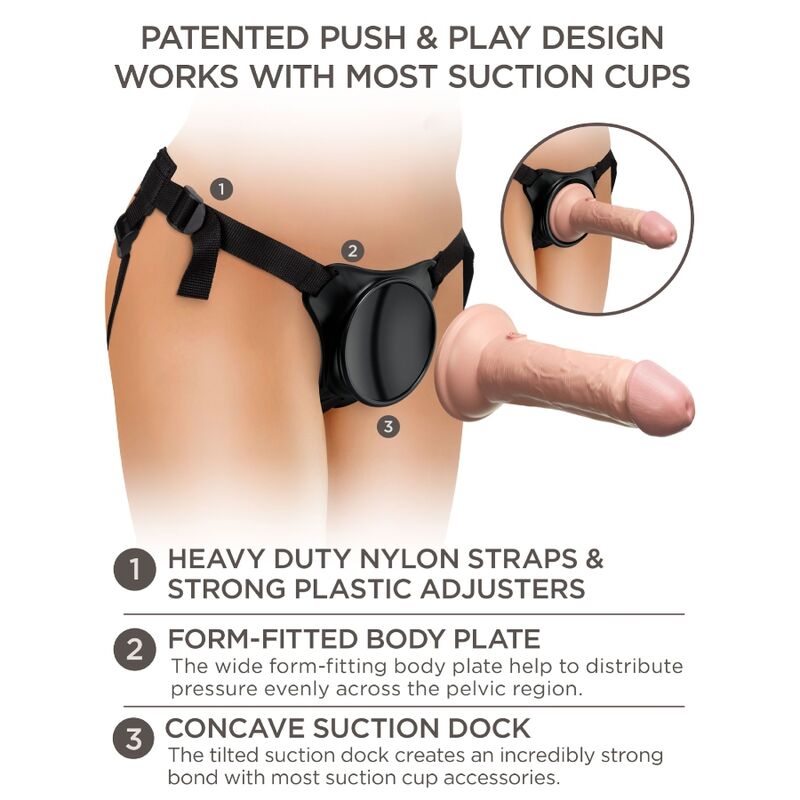 Gode Ceinture Elite Harnais Réglable Réaliste - King Cock