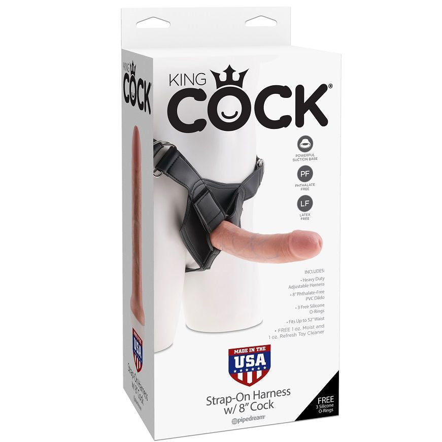 Gode Ceinture Réaliste Harnais Inclus Ventouse Amovible - King Cock