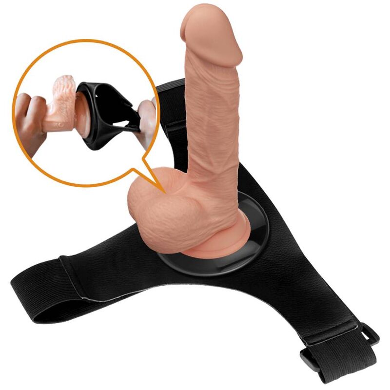Gode Ceinture Réaliste Jerry 21,8 cm Harnais Universel Slip Extensible - Pretty Love