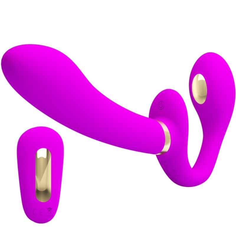 Gode Ceinture Sans Harnais Thunderbird Vibrant Électrostimulation Télécommande - Pretty Love