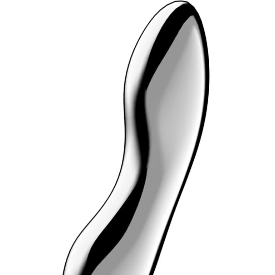 Gode Double Acier Inoxydable Cosmic Crest 2 Texture Ondulée Point G - Satisfyer